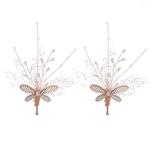 Copricapo Yzymanual Sala Testeni Fairy Wind Hairpin Crystal Butterfly Diamondencrusted Yarn Accessori per capelli