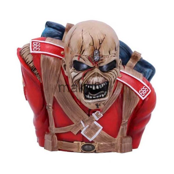 Yenilik Ürünleri 12cm Ironmaiden Band Kafatası Busta Süsleri Reçine El Sanatları Figürleri Cadılar Bayramı Legend Heykel Masa Aksesuarları Oyuncak Ev Dekoru J230815