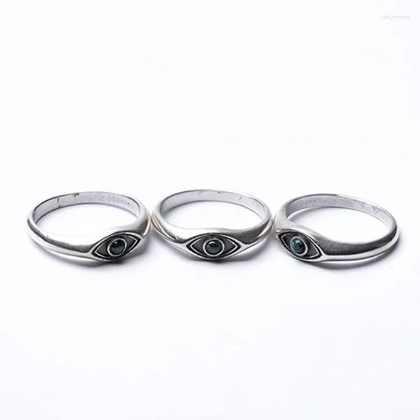 Cluster Rings Silver Lapis Lazuli Vintage Simple Ethnic Style Horse-Eye Pointed Blue Version для модной вечеринки