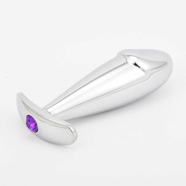 Brinquedo sexual massageador anal plug vibrador de aço inoxidável estimulador de bunda destacável para gays/mulheres masturbador adulto