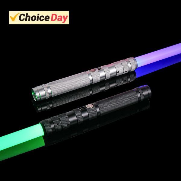 Luminárias de luz LED RGB Sabre a laser Rave Espada Sabre Laser Saber de Luz Stick leve Cosplay Toy Metal Flashing Arma Toys Luminous 230814