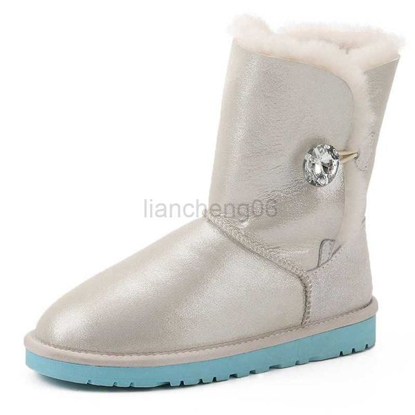 Vestido sapatos r bonitos de inverno botas de neve clássicas genuínas de pele de carneiro genuíno botas de alta qualidade