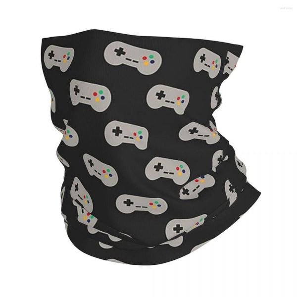 Eşarplar Vintage Video Oyunu Denetleyicisi Siyah Bandana Boyun Gaiter Baskılı Balaclavas Maske Eşarp Squear Sports Unisex Yetişkin Yıkanabilir