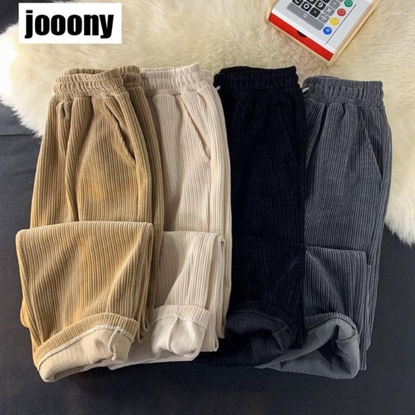 Herrenhosen Mann Casual Trend hohe Taille Straight Pant Cord Baggy Hosen warmer koreanischer Stil Harajuku Streetwear Weitbein