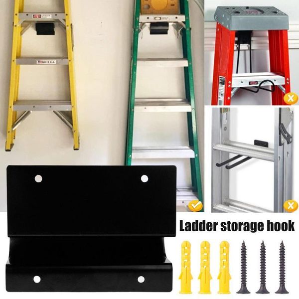Ganchos Organizador de armazenamento de garagem de escada Design de serviço pesado de alta qualidade para cadeiras dobráveis ​​de gramado móveis de pátio