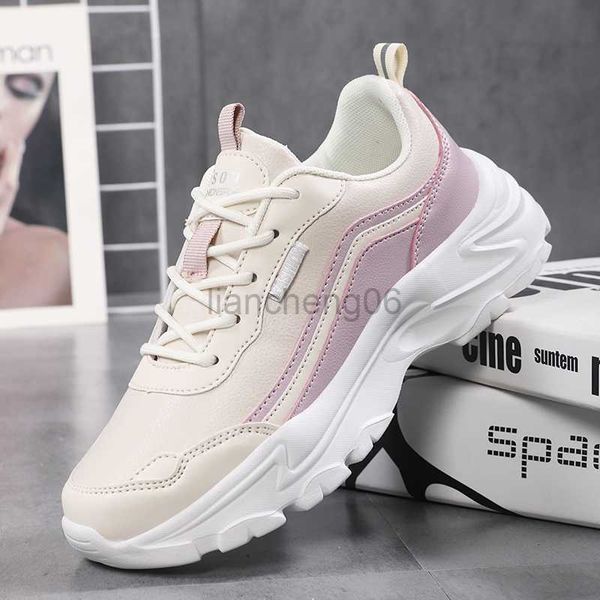 Scarpe eleganti 2022 Donne in pelle artificiale Scarpe Causal Causal Sneakers Light Sneakers Lac-up Frea traspaluto all'aperto alfarato X230519