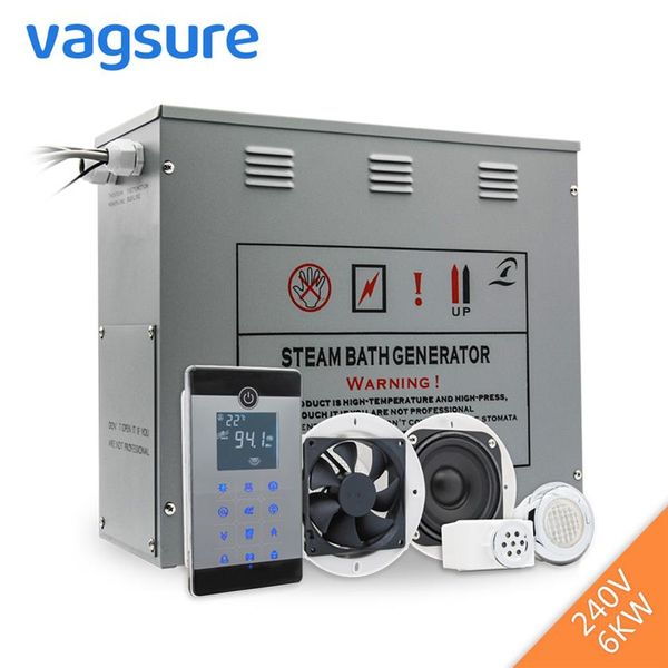 AC 220V 6KW Temperatura Sensore Generatore di sauna a vapore con LCD Touch Bluetooth Steam Controller313S