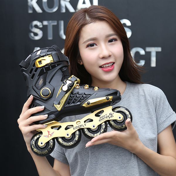 Inline Roller Skates Professionelle Frau Mann Kinder Erwachsene Geschwindigkeit Outdoor Freie Turnschuhe Patins 4 Rodas Größe 3044 230815