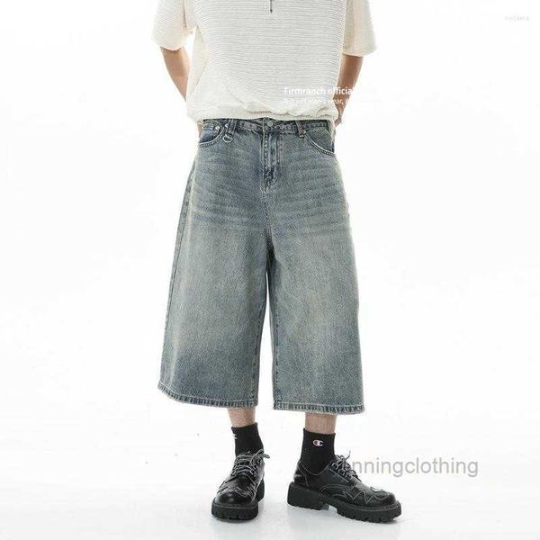 Herren Jeans Blue Baggy Jorts für Männer Frauen übergroß