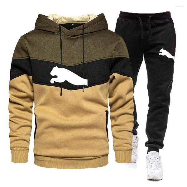 Herren Tracksuits Hoodie Sweatshirt Jogginghose Tracksuit Splash Ink Design Sport Anzüge Männliche Modedruck 2 Stück Set Sportswear Streetwear