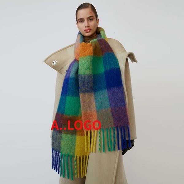 Lenços de inverno ach lenços xales para homens homens envoltórios molhos lady pashmina marca scarve cashmere xadrez lenço de pescoço hijabs 230815