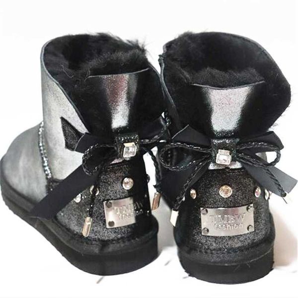 Платье обуви красивые новые туфли женщин 2022 Женская зимняя классика классическая женщина снежные ботинки искренние теплые ботинки высококачественные ботинки высококачественные ботинки x230519