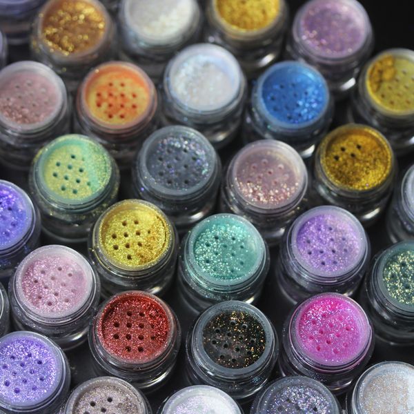 Glitter per unghie Cosmetica Bella faccia multicromo sciolta sciolta Diamond Pigment polvere di polvere Sala per l'ombretto per il trucco per ombretto Arte di ciondolo 230814 230814