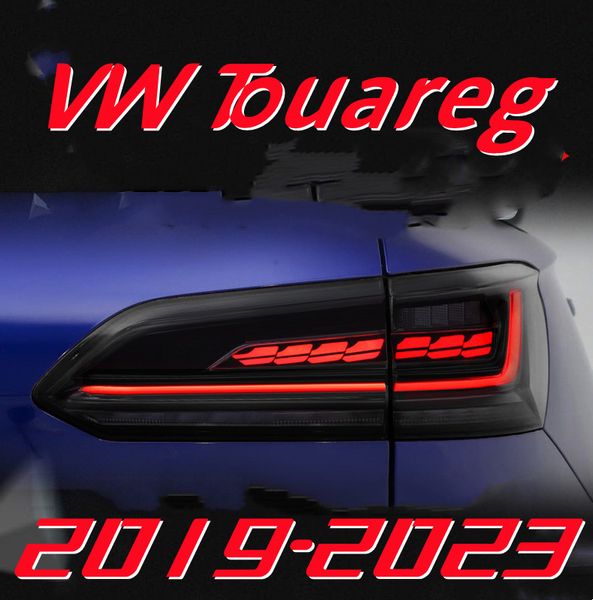 Luzes traseiras do carro para luzes traseiras de VW TOUAREG 20 19-2023 LED Running traseira da luz traseira da luz traseira Signal