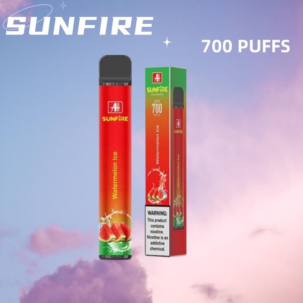 Original Sunfire verfügbar Vape Pen 700 Puffs 0mg 20 mg 30 mg 50 mg 1,2OHM Einweg -Zigarette TPD OEM ODM Service verfügbares ECIG -Gerät von der Herstellerversorgung