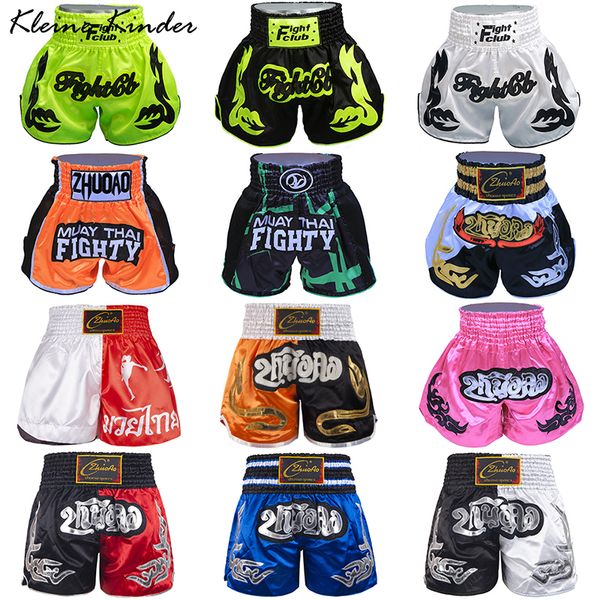 Calças de shorts ao ar livre calças de kickboxing adulto crianças muay thai masculino bjj mma boxing troncos terno fitness sanda de combate grátis wear 230814