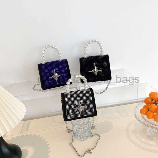 Cross Body Water Diamant kleiner quadratischer Beutel 2023 New Cross Body Bag Kette Lippenstift Kopfhörerbeutel Frauen Mini -Umhängetasche Caitlin_fashion_bags