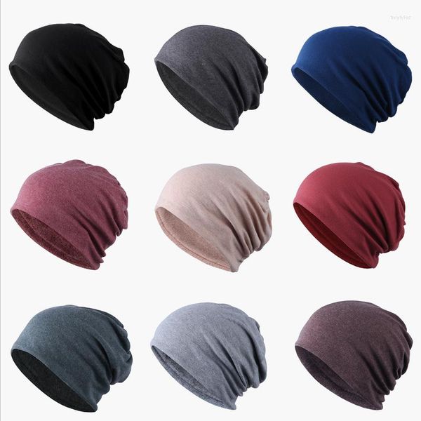 Berretti di cappelli autunnali autunnali maschili classici berretti a colori solidi hip-teschi femminile maschio gorro all'uncinetto