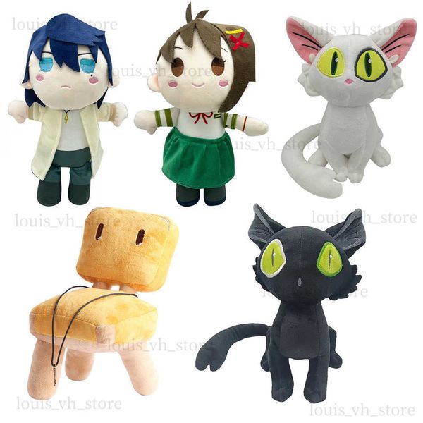 New Anime Suzume No Tojimari Plush Toy Daijin Cat And Sadaijin Black Cat Plush Soft Stuffed Animal Doll Birthday Gift For Kids T230815