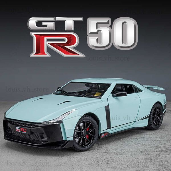 1 24 Nissan Skyline Ares Gtr50 GT-R50 Сплав сплав модель автомобиля игрушки Diecasts Металлический листовой звук и легкие автомобильные игрушки для автомобиля Ldren T230815