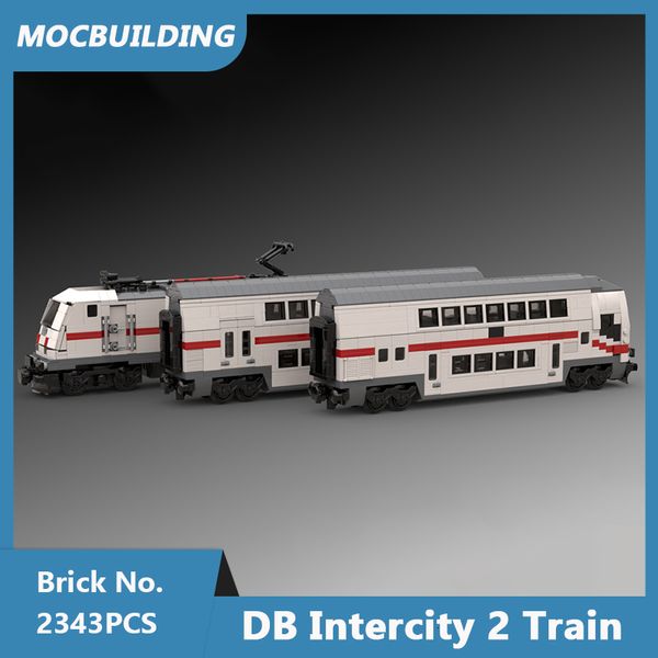 Другие игрушки MOC Строительные блоки DB Intercity 2 модель поезда DIY Собранные кирпичные транспортные образовательные творческие подарки 2343pcs 230815