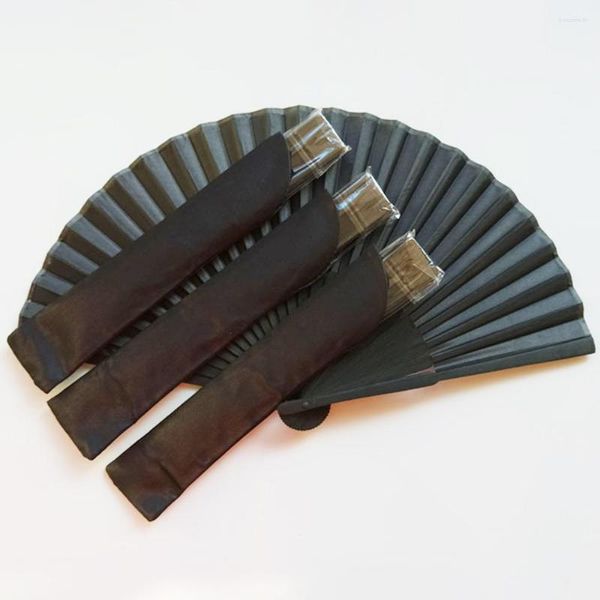 Dekorative Figuren chinesischer Stil schwarzer Vintage Handfan Klappern Fans Tanz Hochzeitsfeier Gunst Geschenk