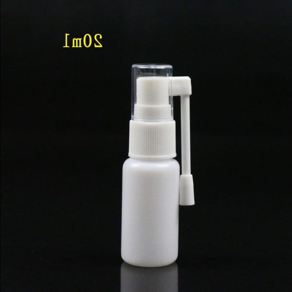 20 ml 068oz Plastica bianca Portatura vuota Portali a spruzzo nasale ricaricato con contenitore per acqua per trucco per atomizzatore a rotazione a 360 gradi per tra obhf