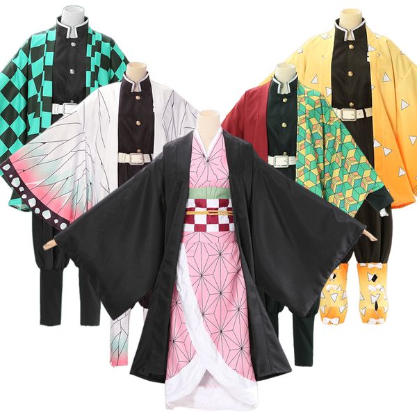 Occasioni speciali per bambini DEMON Slayer Cosplay Nezuko Agatsuma Zenitsu Kochou Shinobu Costume Kimono Suit Kimetsu No Yaiba Halloween Abbigliamento 230814