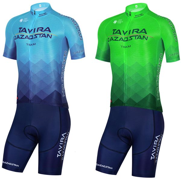 Jersey de ciclismo Define a camisa de ciclismo de Soudal Qazaqstan Team Astana Bike Maillot Suit Men 20d MTB ROPA Ciclismo Green Bicycl Tshirt Clothing 230815