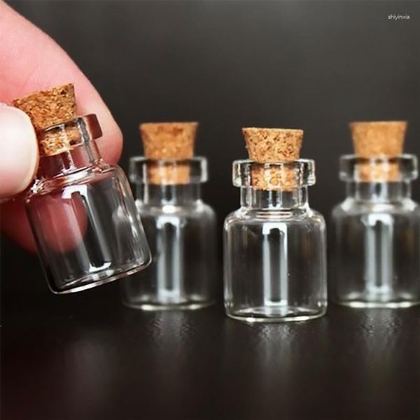 Aufbewahrung Flaschen Flasche klar Gewürz leer Wünschen Stopper Gläser Geschenkglas Cork Mini Mini Drifting mit Fläschchen Nachricht