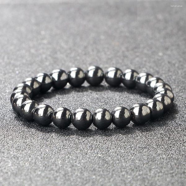 Strand Magnetic Healing Bracciale Naturale perline naturali Ematite Terapia di assistenza sanitaria magneti ciondoli da uomo Pulsera