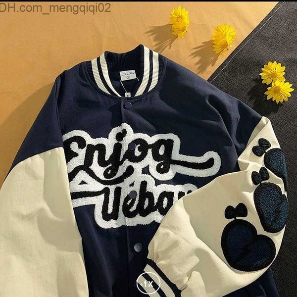 Jackets masculinos Plus Velvet Menas de uniforme de beisebol feminino Ano novo masculino e feminino e outono Novo BF American Fashion Love Letter Camisa Z230816