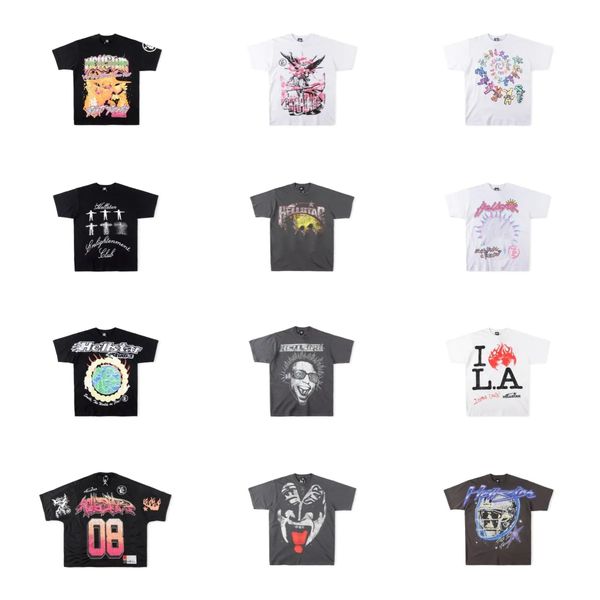 Homens camisetas camisa de manga curta tee homens mulheres de alta qualidade hip moda camisa inferno estrela curta