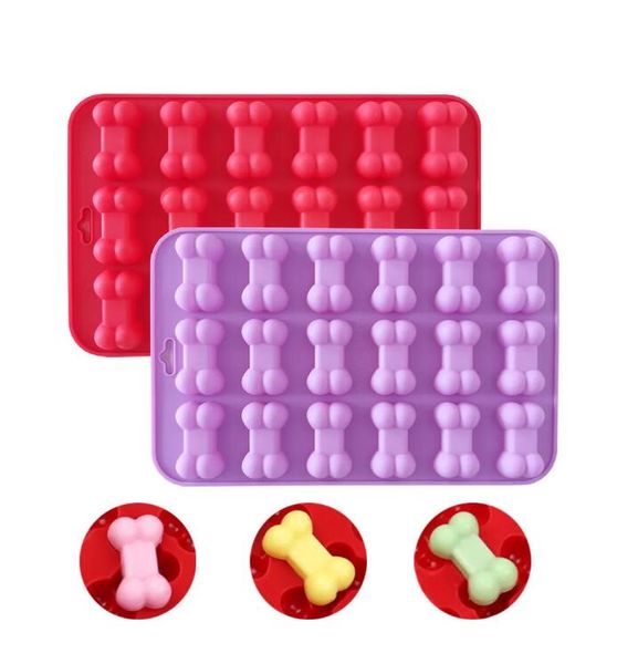 18 griglia 3d zucchero gatto di fondente per cane da ossa cutter cookie silicone stampi di silicone utensili da decorazione da cucina da forno stampo