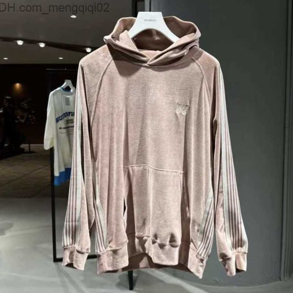 Erkek Hoodies Sweatshirts Doğrudan Nakliye GEYLE GE İEDİSEL HOODIE Yüksek Kaliteli Kelebek Nakış Yan Kurdele Örme Sökü Z230815