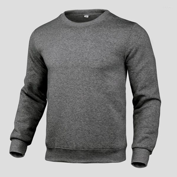 Suéteres masculinos de inverno Round Cotton Color Solid Moda