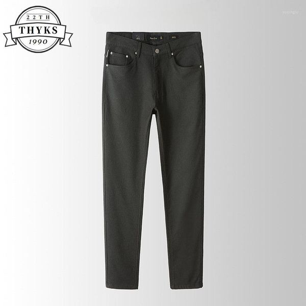 Calça masculina homens homens outono gastal streetwear modal algodão slim calças elásticas moda diariamente negócios masculino pantalones ropa cargo calça