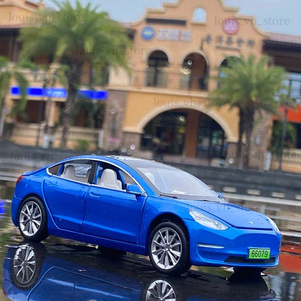 1 32 Tesla Modelo 3 Modelo X Modelo de carro de liga Diecasts Veículos de brinquedo Carros de brinquedo Frete grátis brinquedos infantis para Ldren Gifts Boy Toy T230815