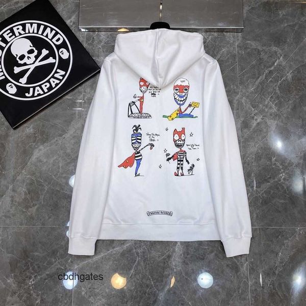 2023 Pullover Hoodie Chromezhearts Designer Hoodies Ch Crow Classic Graffiti Skelett Kapuze -Sweatshirt Strickjackenmantel Frauen Paar Freizeit Freizeit