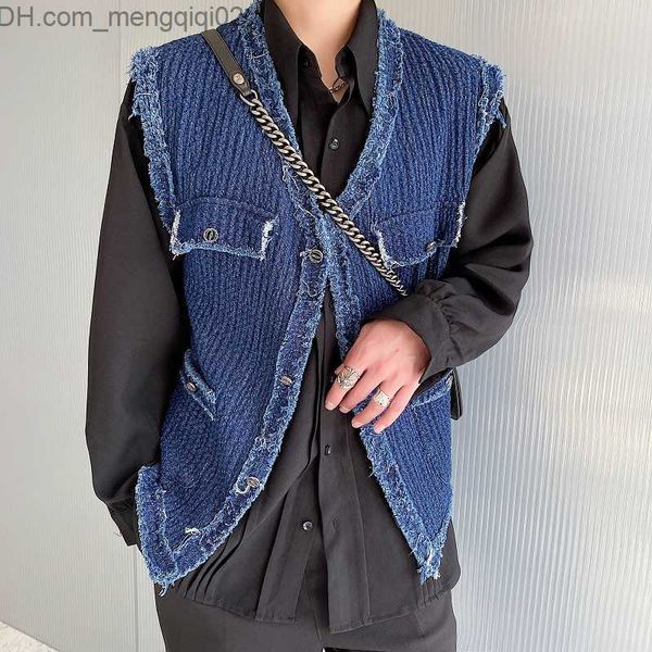 Herrenjacken Herren -Denim Weste ärmelloses Jacke Herren- und Frauen Retro Casual Street Koreanische Mode Jeans Vest Jacke Z230816