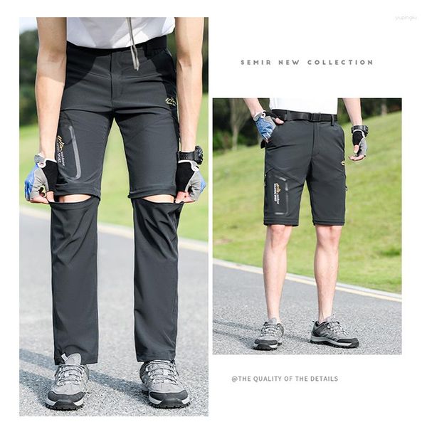 Pantaloni da uomo asciugatura rapida alpinismo esterno sport estivo staccabile mandato impermeabile pantaloni leggeri