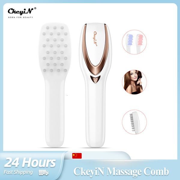 Massager Head Ckeyin 3 in 1 Massaggio a infrarossi wireless elettrico Cubbia della crescita dei capelli 3 Modalità Vibrazione Massaggio Capellino Pespa per perdita di peli 230815 230815