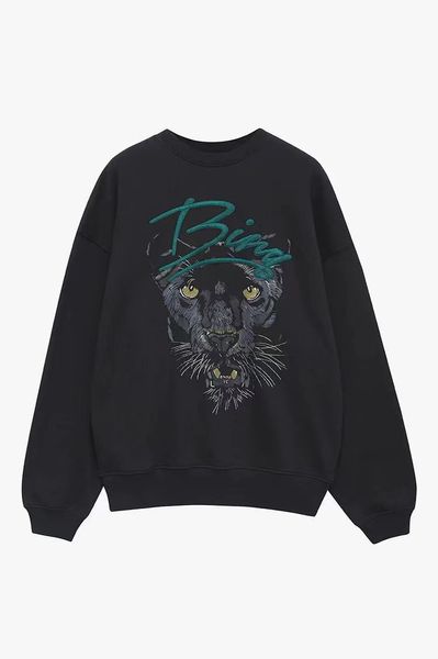 Sweatshirts 2023 Yeni Annie Bing Yaz Orijinal Karışımı 30 Stil Pamuk Tasarımcı Lüks Kadın Moda Hoodie Street Giyim Gevşek Büyük Boy Tee 462