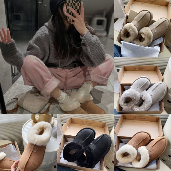 Austrália Mulheres Uggslies Botas Designer Chinelos Tasman Snow Moda Senhoras Flats Tazz Fur Slides Clássico Mini Camurça Sheepskin Sherpa Winter Ankle Booties