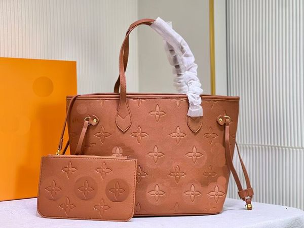 Novo estilo bolsa de ombro bolsa de couro designer de luxo clássico moda bolsa para senhoras m45685 laranja