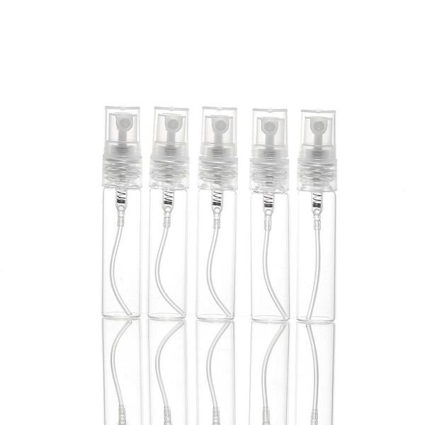 7ml 1/4oz de vidro transparente atomizador de vidro transparente mini frasco de pulverização de spray de spray para perfume Amostra de óleo essencial presente KNJKP
