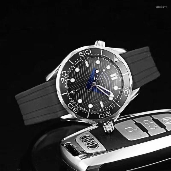 Нарученные часы спортивны оригинальные дизайнеры брендов Mens Watch Luxury Автоматический механический резиновый ремешок Керамические высококачественные часы