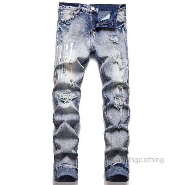 Designer maschile jean escursionistico pantalone strato di marca stradini pantalones ricamo motociclistico ravvicinamento pantaloni a matita sottili jeans 911s