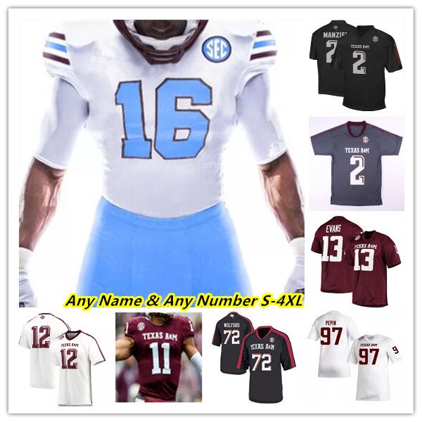 Custom Texas Am Aggie College Football Jersey Myles Garrett Mike Evans von Miller Johnny Manziel Conner Weigman Amari Daniels Evan Stewart Richardson Muhammad III