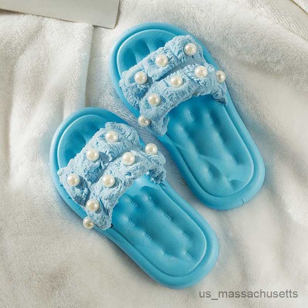 Sinpper Pearl Girls 'Sandals and Slippers Princess Style Sof Sole Chills Slippers Usando chinelos de garotas deslizantes do lado de fora dos sapatos infantis R230815